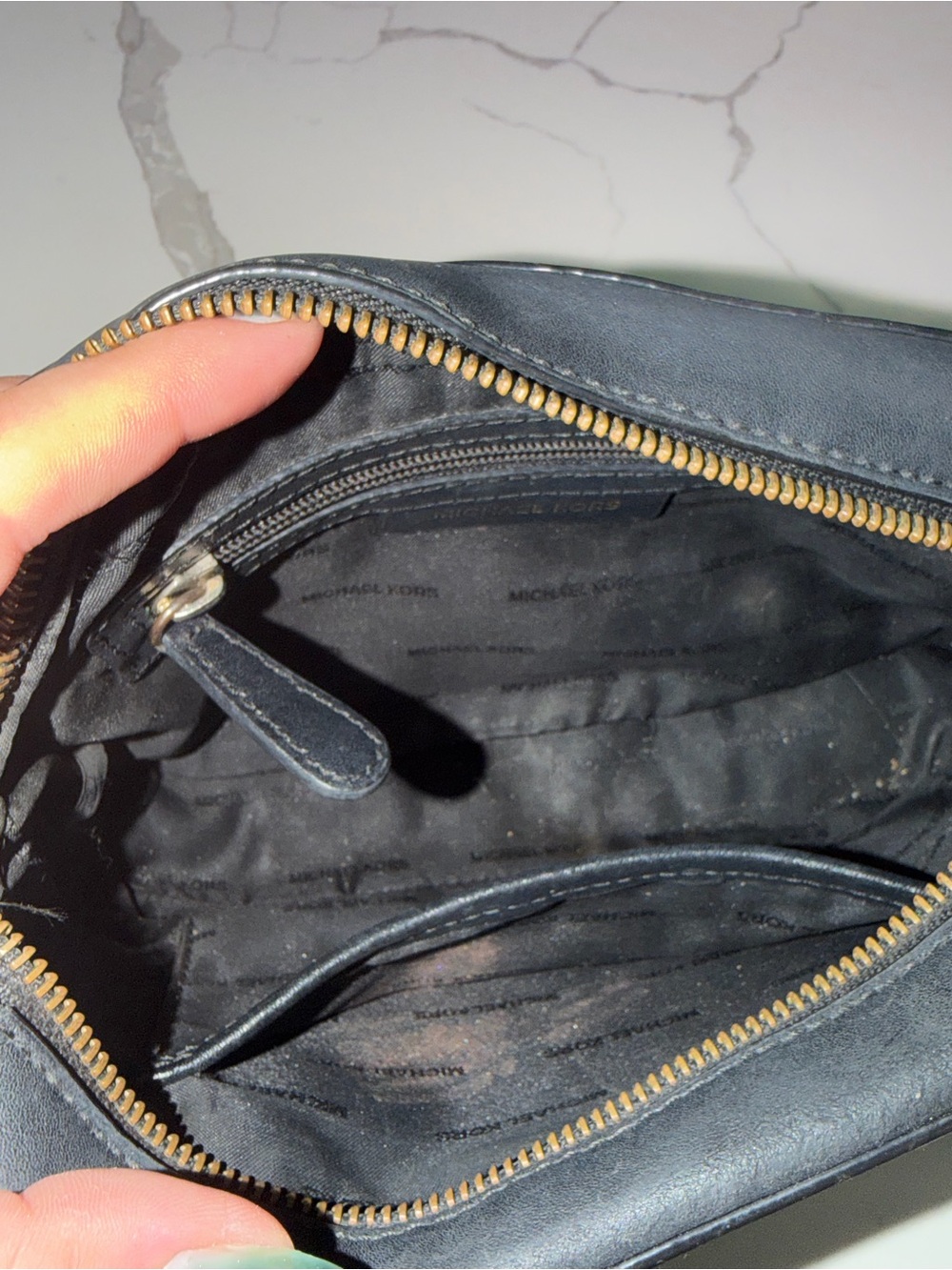 Michael Kors Black Studded Chain Crossbody Bag - Picture 7 of 9